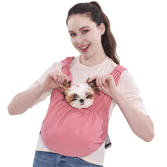 Supet Dog Sling Carrier for Small Pets, Hands Free Cat Sling, Reducing Back Neck Pain Anti-Anxiety Dog Front, Adjustable Soft Dog Carrying OB25C19