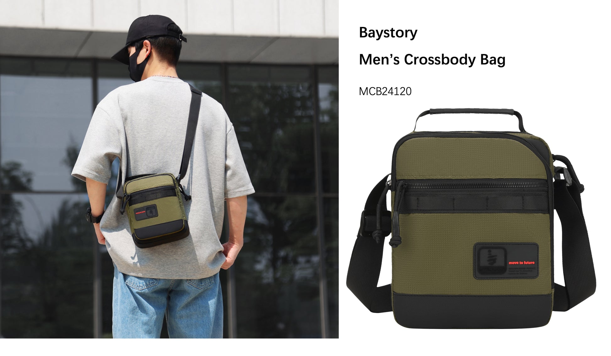 Baystory Men’s Crossbody Bag MCB24120 - Baystory