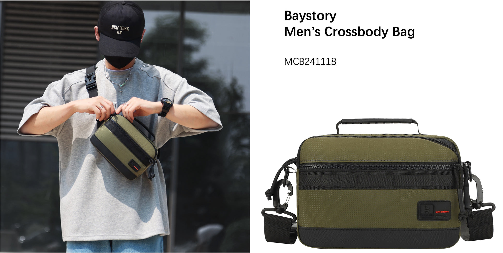 Baystory Men’s Crossbody Bag MCB24118 - Baystory