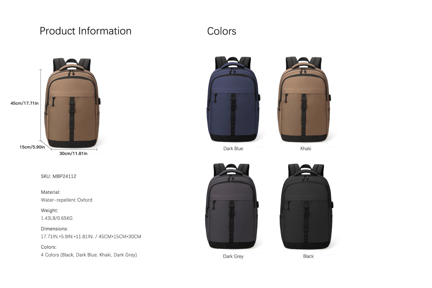 Men's Backpack MBP24112 - Baystory